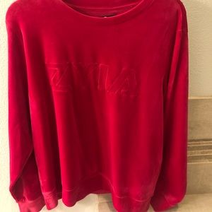 Hot pink Zyia velour sweater